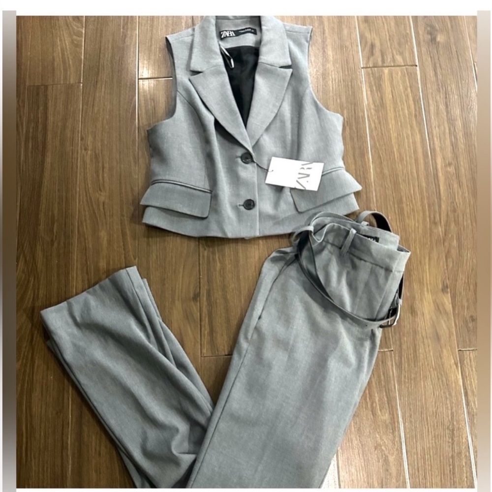 Zara Light Gray Women's Pantsuit